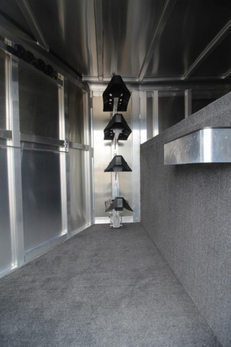 New $2500 BELOW COST! NEW Exiss 4 Horse Aluminum -7'2" Tall-Easy Care Floor-Stud Divider-LED Lights-Drop Down Windows