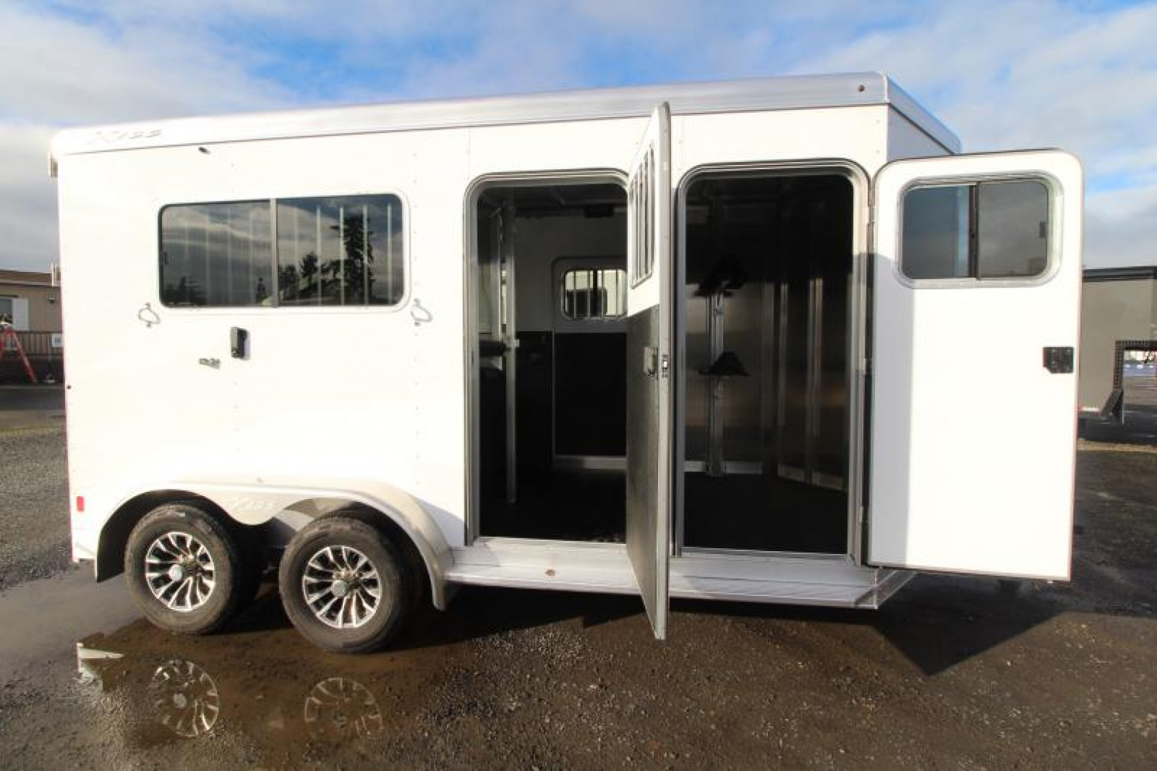 New Price Drop $3,000! 2024 Exiss 724 ST 2 Horse Straight Load Trailer-Warmblood Size- LED Lights- Escape Doors on Both Sides-Big Roomy Dressing/Tack Room