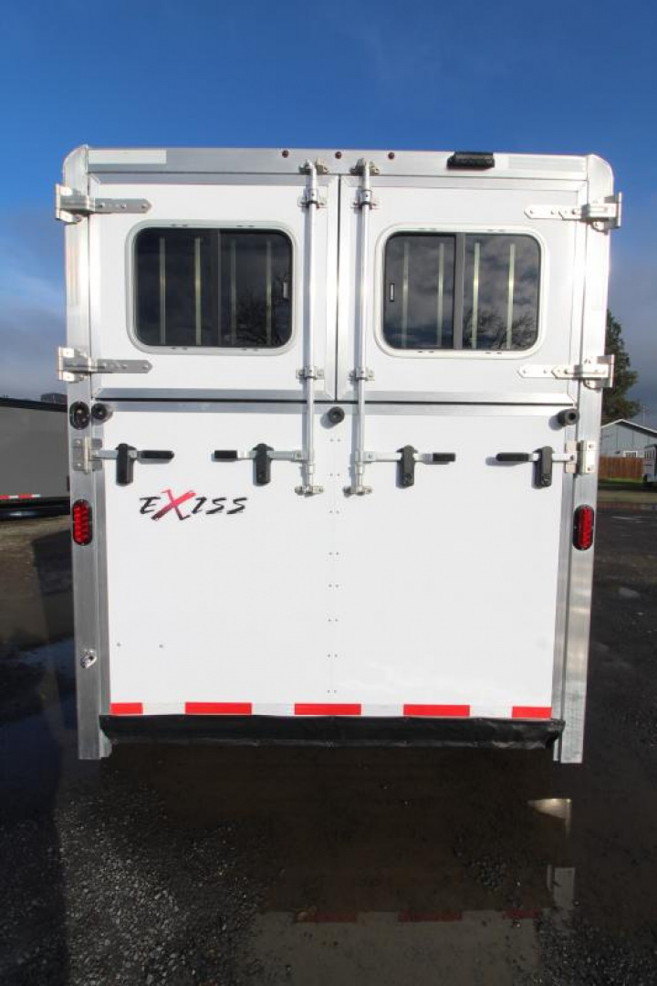 New Price Drop $3,000! 2024 Exiss 724 ST 2 Horse Straight Load Trailer-Warmblood Size- LED Lights- Escape Doors on Both Sides-Big Roomy Dressing/Tack Room