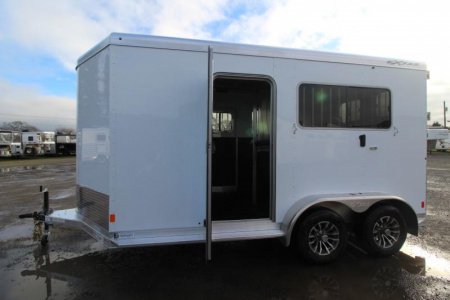New Price Drop $3,000! 2024 Exiss 724 ST 2 Horse Straight Load Trailer-Warmblood Size- LED Lights- Escape Doors on Both Sides-Big Roomy Dressing/Tack Room