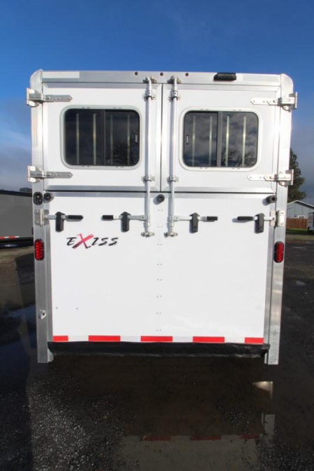 New Price Drop $3,000! 2024 Exiss 724 ST 2 Horse Straight Load Trailer-Warmblood Size- LED Lights- Escape Doors on Both Sides-Big Roomy Dressing/Tack Room