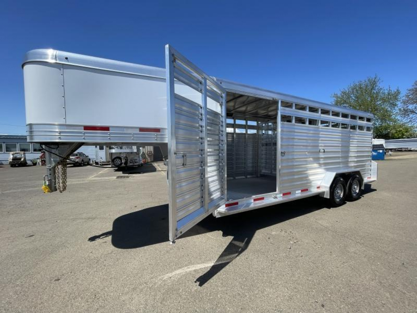 New Price Drop $3000-2024 Exiss Trailers 7020 STK Stock / Stock Combo Trailer-7'2" Tall- 54" Escape Door- Center Gate w/Slider- Heavy Duty Drop Gate w/Spring Loaded Latches- Rear Gate w/Slider