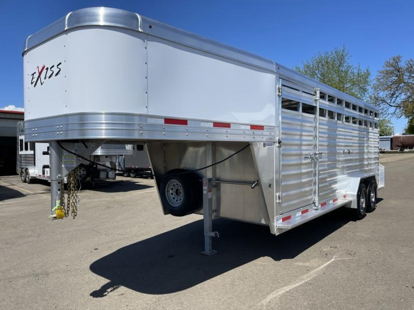 New Price Drop $3000-2024 Exiss Trailers 7020 STK Stock / Stock Combo Trailer-7'2" Tall- 54" Escape Door- Center Gate w/Slider- Heavy Duty Drop Gate w/Spring Loaded Latches- Rear Gate w/Slider