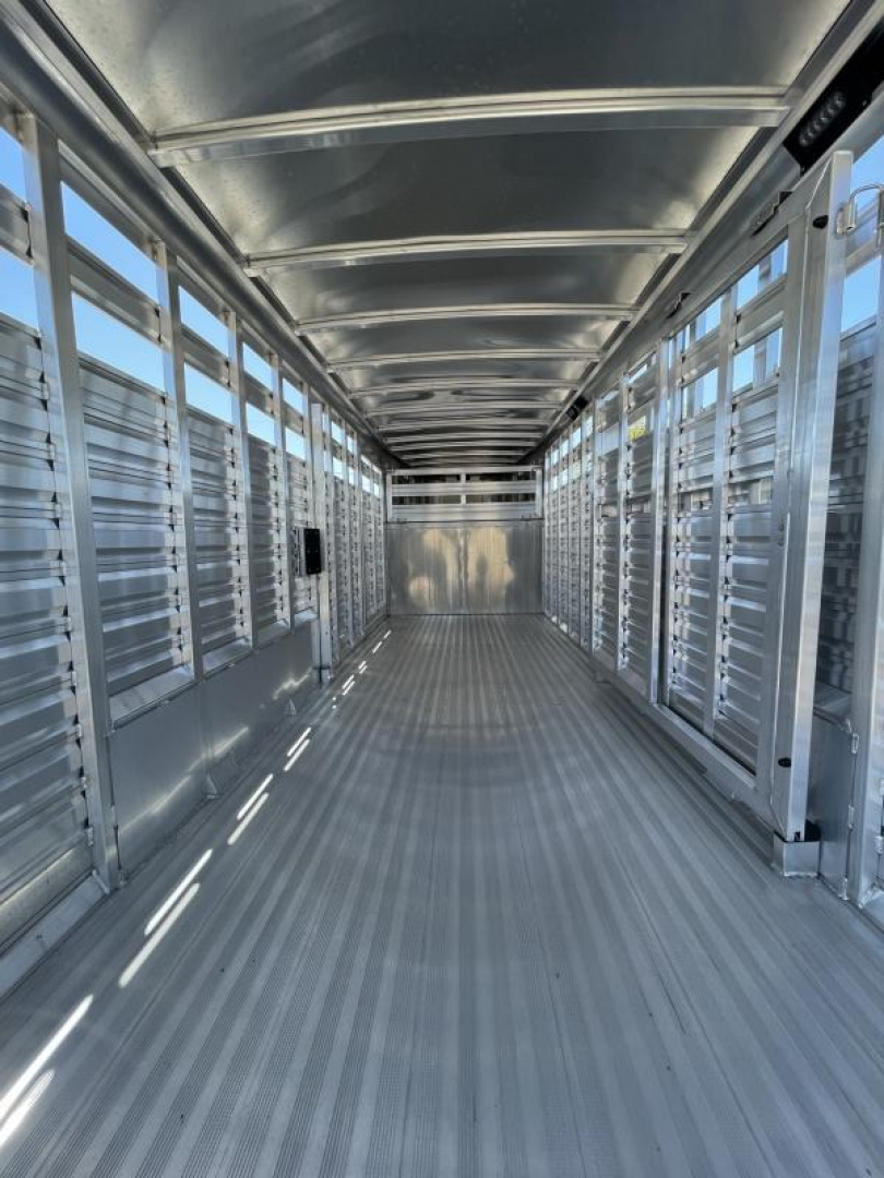 New Price Drop $3000-2024 Exiss Trailers 7020 STK Stock / Stock Combo Trailer-7'2" Tall- 54" Escape Door- Center Gate w/Slider- Heavy Duty Drop Gate w/Spring Loaded Latches- Rear Gate w/Slider