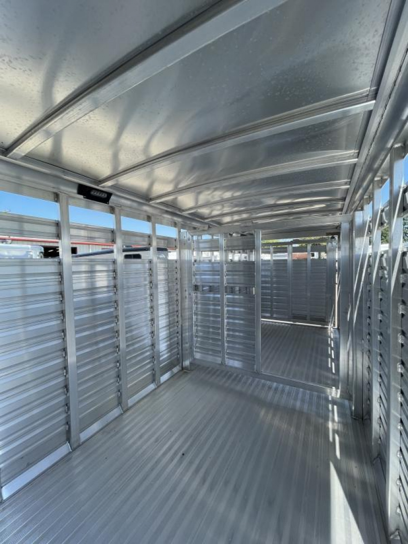New Price Drop $3000-2024 Exiss Trailers 7020 STK Stock / Stock Combo Trailer-7'2" Tall- 54" Escape Door- Center Gate w/Slider- Heavy Duty Drop Gate w/Spring Loaded Latches- Rear Gate w/Slider