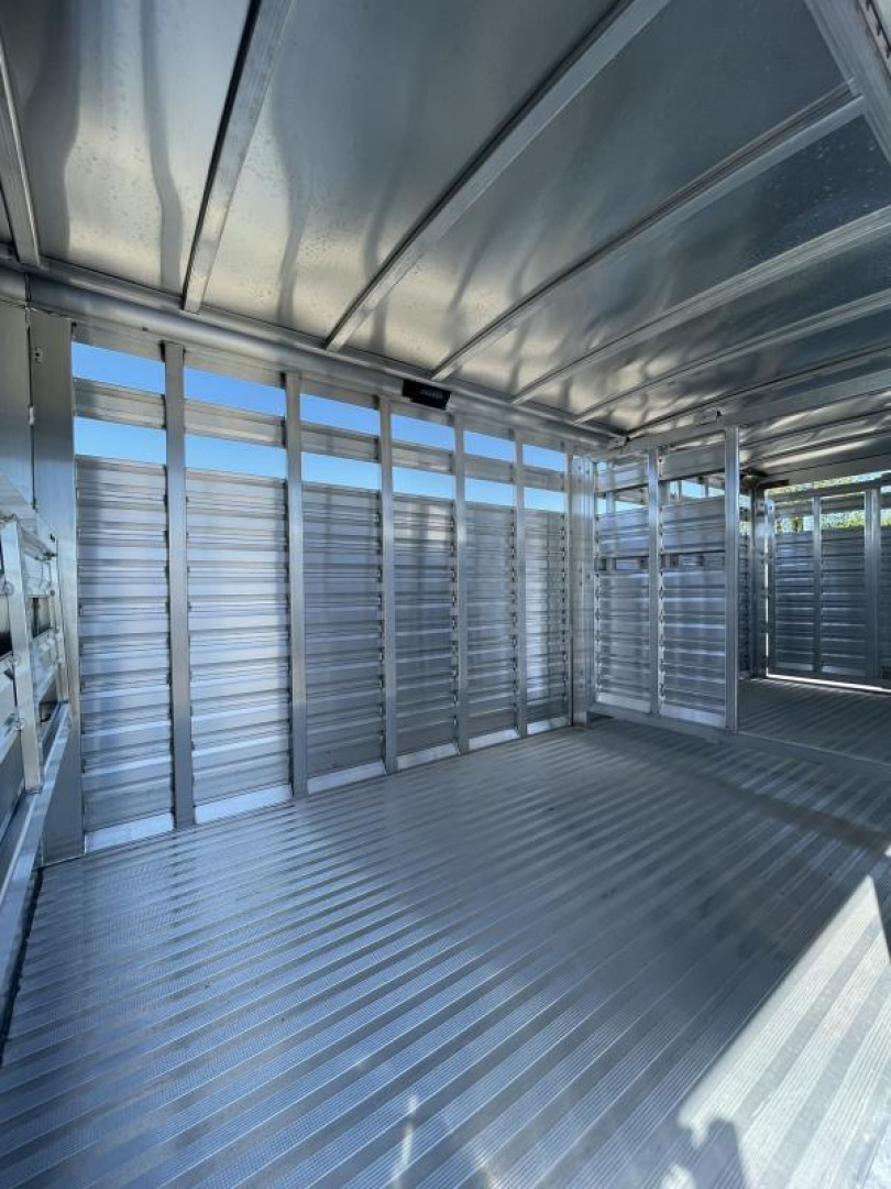 New Price Drop $3000-2024 Exiss Trailers 7020 STK Stock / Stock Combo Trailer-7'2" Tall- 54" Escape Door- Center Gate w/Slider- Heavy Duty Drop Gate w/Spring Loaded Latches- Rear Gate w/Slider