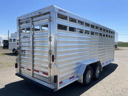 New Price Drop $3000-2024 Exiss Trailers 7020 STK Stock / Stock Combo Trailer-7'2" Tall- 54" Escape Door- Center Gate w/Slider- Heavy Duty Drop Gate w/Spring Loaded Latches- Rear Gate w/Slider