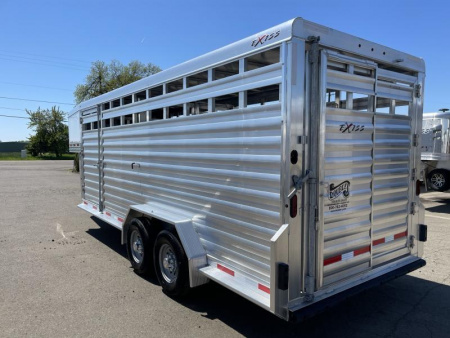 New Price Drop $3000-2024 Exiss Trailers 7020 STK Stock / Stock Combo Trailer-7'2" Tall- 54" Escape Door- Center Gate w/Slider- Heavy Duty Drop Gate w/Spring Loaded Latches- Rear Gate w/Slider