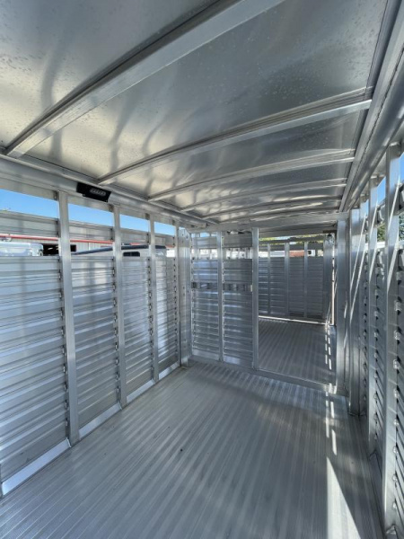 New Price Drop $3000-2024 Exiss Trailers 7020 STK Stock / Stock Combo Trailer-7'2" Tall- 54" Escape Door- Center Gate w/Slider- Heavy Duty Drop Gate w/Spring Loaded Latches- Rear Gate w/Slider
