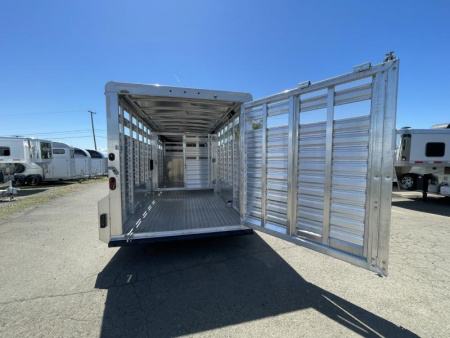 New Price Drop $3000-2024 Exiss Trailers 7020 STK Stock / Stock Combo Trailer-7'2" Tall- 54" Escape Door- Center Gate w/Slider- Heavy Duty Drop Gate w/Spring Loaded Latches- Rear Gate w/Slider