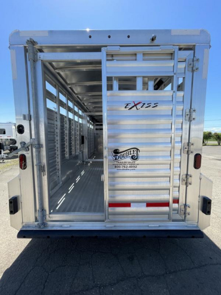 New Price Drop $3000-2024 Exiss Trailers 7020 STK Stock / Stock Combo Trailer-7'2" Tall- 54" Escape Door- Center Gate w/Slider- Heavy Duty Drop Gate w/Spring Loaded Latches- Rear Gate w/Slider
