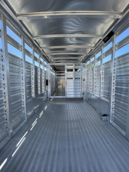 New Price Drop $3000-2024 Exiss Trailers 7020 STK Stock / Stock Combo Trailer-7'2" Tall- 54" Escape Door- Center Gate w/Slider- Heavy Duty Drop Gate w/Spring Loaded Latches- Rear Gate w/Slider