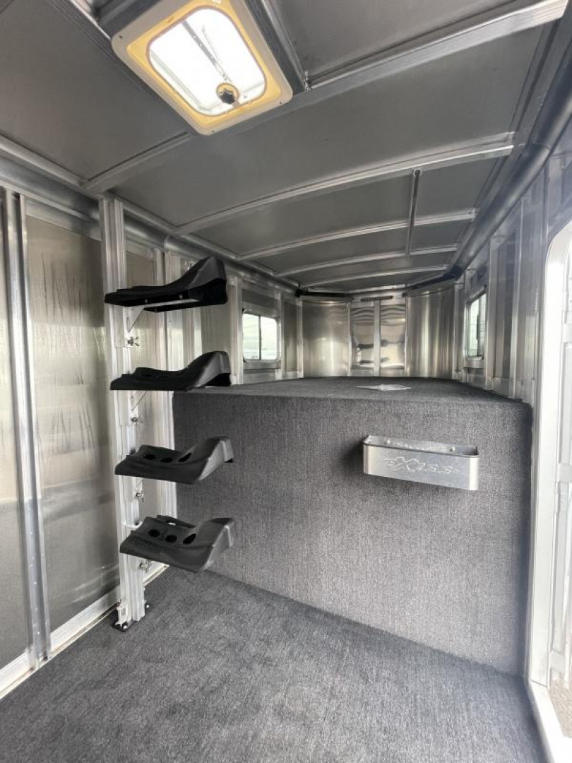 New REDUCED $2300 BELOW COST! NEW 2024 Exiss 7400 4H GN TRAILER- Easy Care Flooring - 7'8" Tall - All Aluminum Construction!