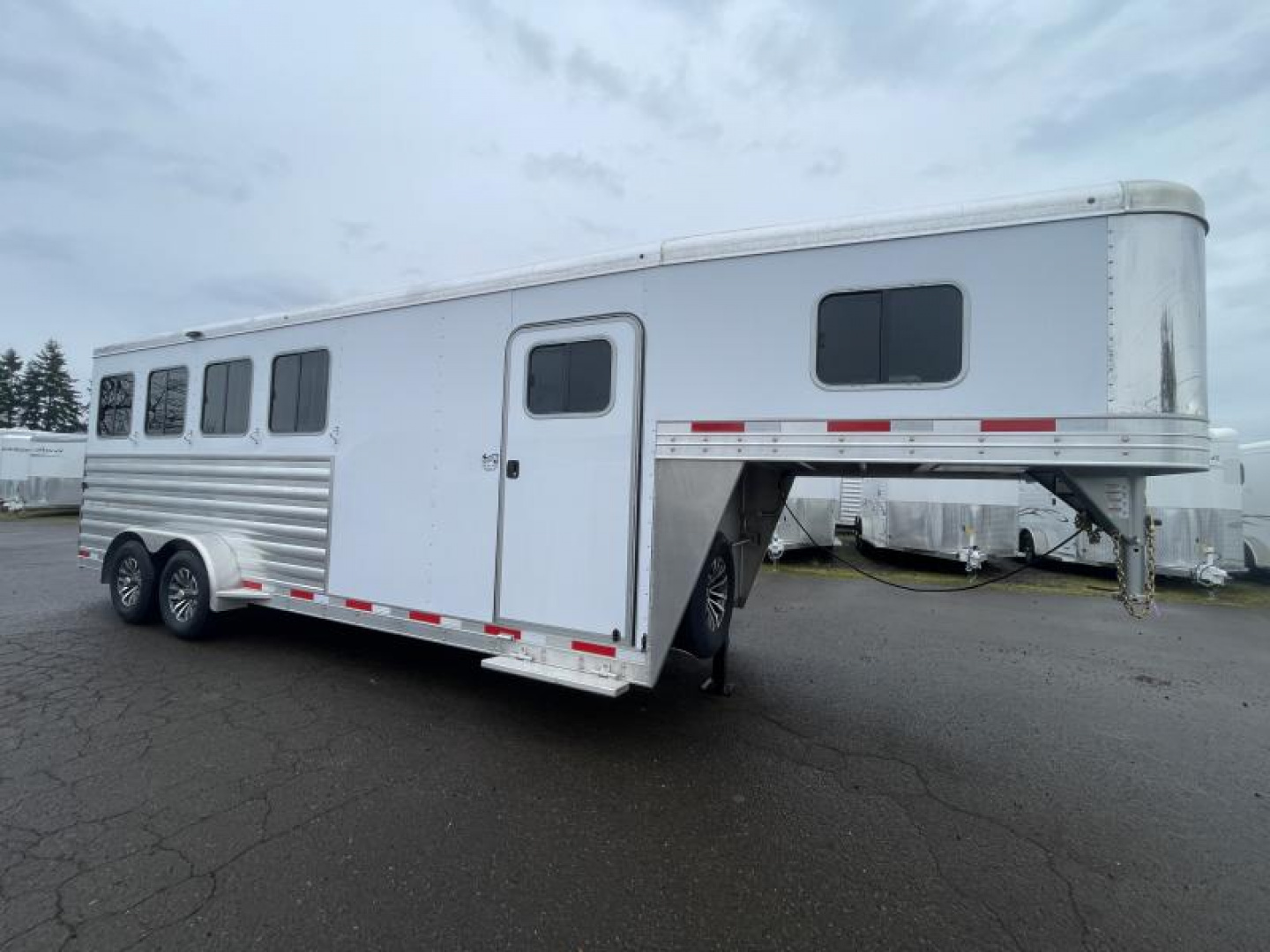 New REDUCED $2300 BELOW COST! NEW 2024 Exiss 7400 4H GN TRAILER- Easy Care Flooring - 7'8" Tall - All Aluminum Construction!