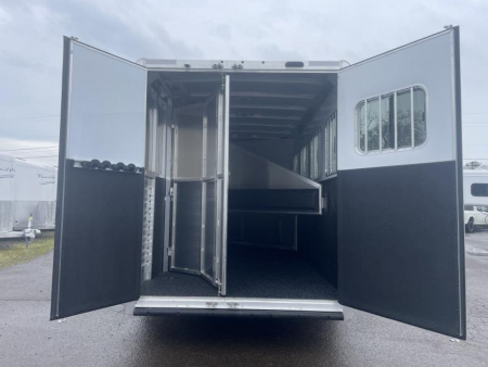 New REDUCED $2300 BELOW COST! NEW 2024 Exiss 7400 4H GN TRAILER- Easy Care Flooring - 7'8" Tall - All Aluminum Construction!