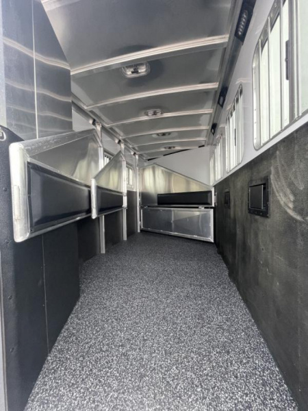 New REDUCED $2300 BELOW COST! NEW 2024 Exiss 7400 4H GN TRAILER- Easy Care Flooring - 7'8" Tall - All Aluminum Construction!