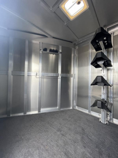 New REDUCED $2300 BELOW COST! NEW 2024 Exiss 7400 4H GN TRAILER- Easy Care Flooring - 7'8" Tall - All Aluminum Construction!