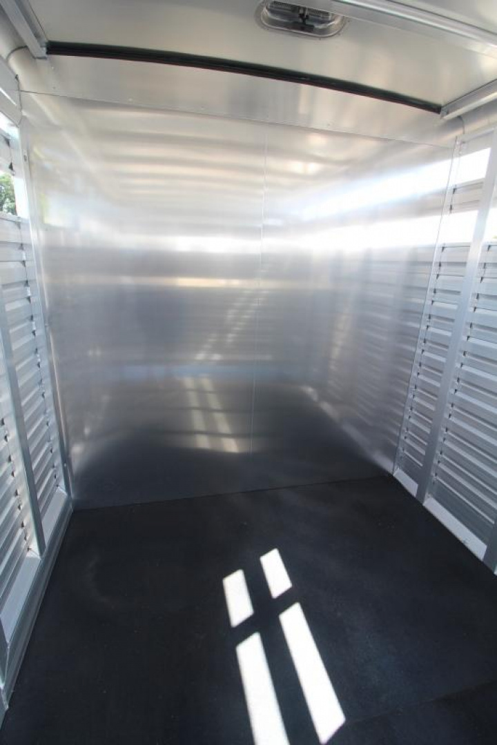 New Price Drop $3000-2025 Exiss Trailers STC 7020 Stock / Stock Combo Trailer-7'2" Tall-Rubber Mats-Stainless Steel Front Nose-Rear Gate w/Slider