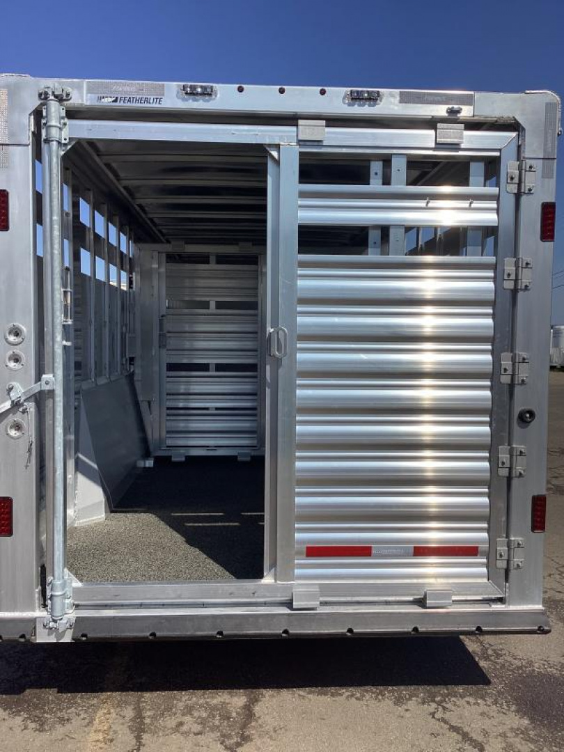 New PRICE REDUCED $3,700 2025 8413 24' Stock Combo Trailer-7' Tall-7'6" Wide-Easy Care Flooring - 54"Escape door - Rear & center cut gates w/Sliders Tack Package