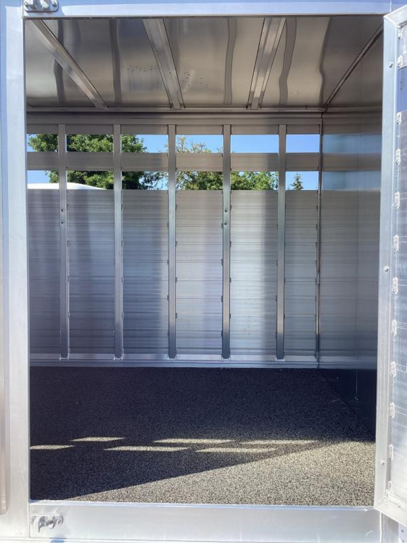 New PRICE REDUCED $3,700 2025 8413 24' Stock Combo Trailer-7' Tall-7'6" Wide-Easy Care Flooring - 54"Escape door - Rear & center cut gates w/Sliders Tack Package
