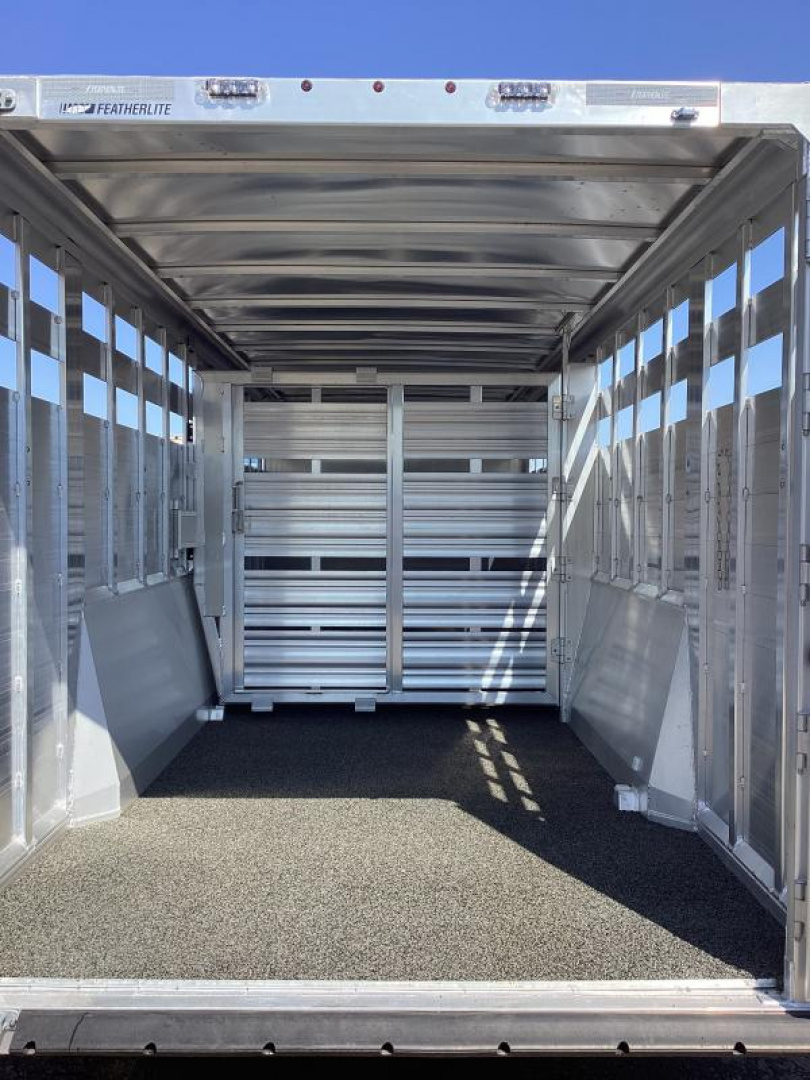 New PRICE REDUCED $3,700 2025 8413 24' Stock Combo Trailer-7' Tall-7'6" Wide-Easy Care Flooring - 54"Escape door - Rear & center cut gates w/Sliders Tack Package