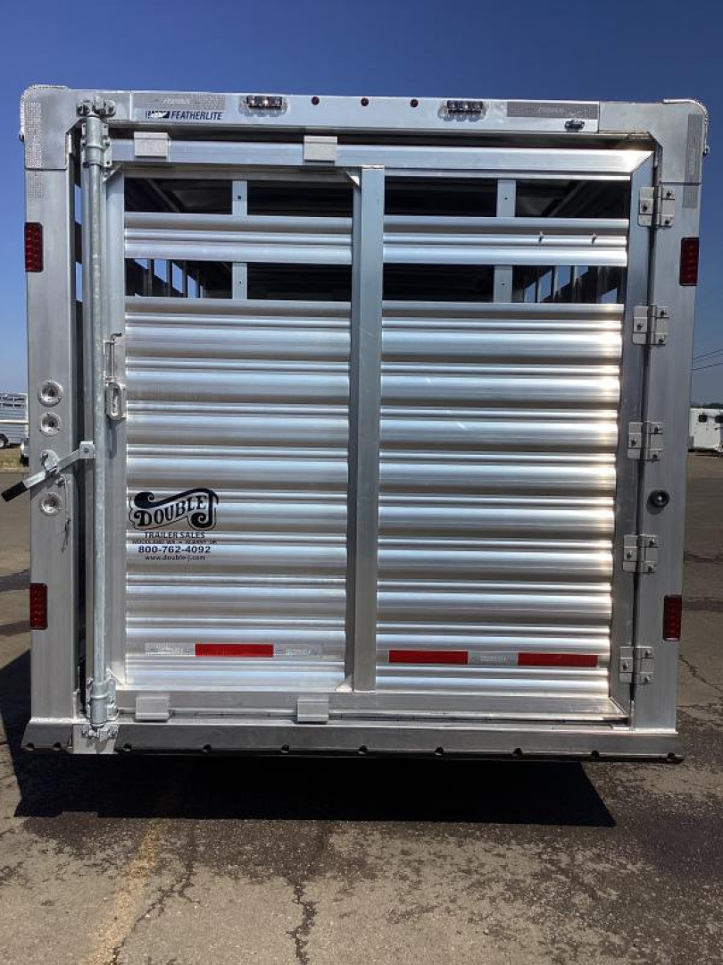 New PRICE REDUCED $3,700 2025 8413 24' Stock Combo Trailer-7' Tall-7'6" Wide-Easy Care Flooring - 54"Escape door - Rear & center cut gates w/Sliders Tack Package