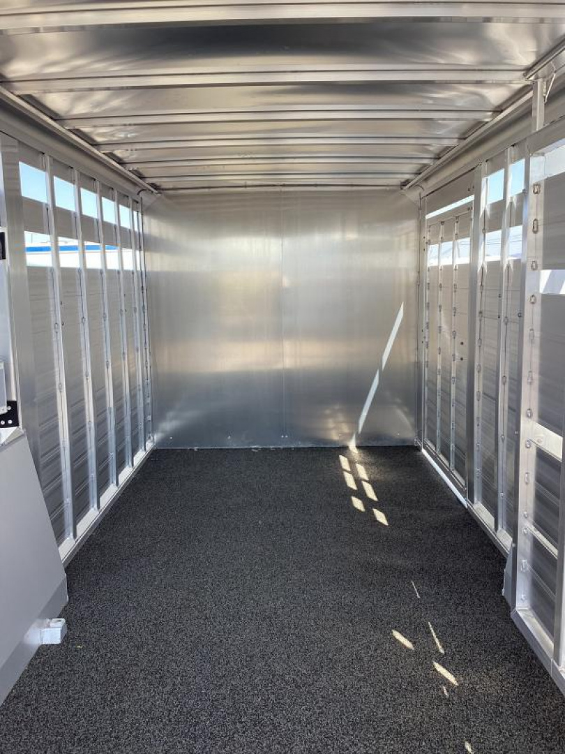 New PRICE REDUCED $3,700 2025 8413 24' Stock Combo Trailer-7' Tall-7'6" Wide-Easy Care Flooring - 54"Escape door - Rear & center cut gates w/Sliders Tack Package