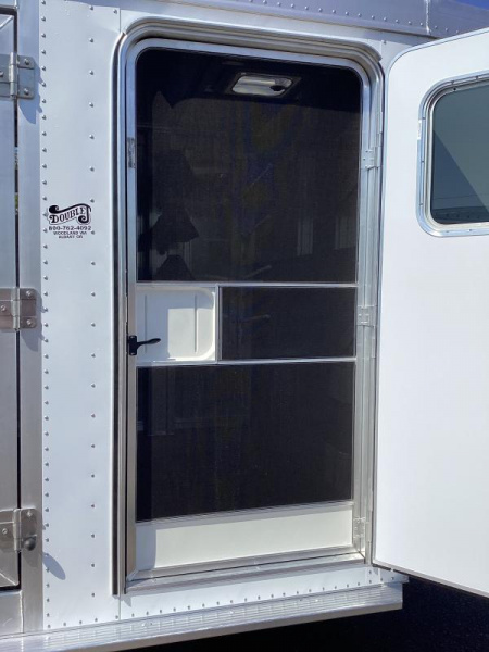 New PRICE REDUCED $3,700 2025 8413 24' Stock Combo Trailer-7' Tall-7'6" Wide-Easy Care Flooring - 54"Escape door - Rear & center cut gates w/Sliders Tack Package