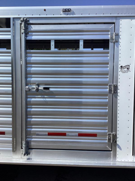 New PRICE REDUCED $3,700 2025 8413 24' Stock Combo Trailer-7' Tall-7'6" Wide-Easy Care Flooring - 54"Escape door - Rear & center cut gates w/Sliders Tack Package