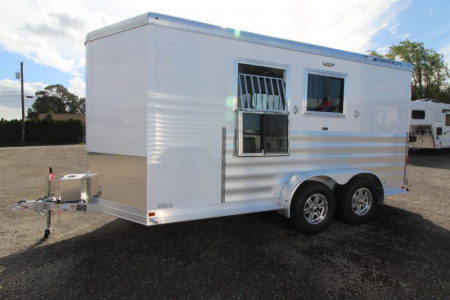 New PRICE REDUCED $2700! 2025 Featherlite 9400 2 Horse Trailer-Premier Tack-7'6" Tall- Lined & Insulated Tack Room Ceiling- Easy Care Flooring