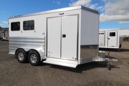 New PRICE REDUCED $2700! 2025 Featherlite 9400 2 Horse Trailer-Premier Tack-7'6" Tall- Lined & Insulated Tack Room Ceiling- Easy Care Flooring