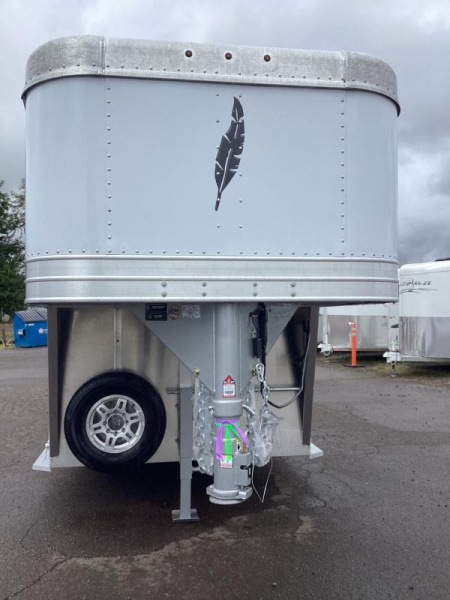 New PRICE REDUCED $3,600 2025 Featherlite 8413 24' Perfectfit Stock Combo Trailer-Escape Door Center & rear gates w/sliders-7'T-7'W