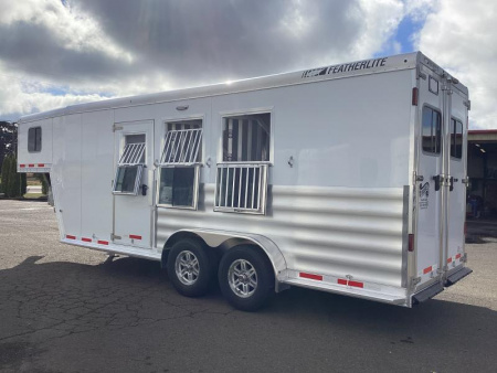 New REDUCED $2100! 2025 Featherlite PREMIERE TACK. Loaded! 7'6" Tall. HUGE SIDE TACK. INSULATED DRESSING ROOM. LOADED!