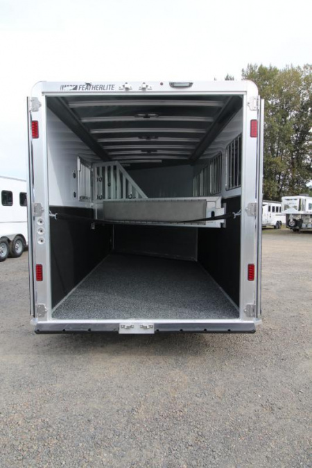 New PRICE REDUCED $4300! 2025 Featherlite 9400 4 Horse Trailer-Premier Tack-7'6" Tall-Easy Care Flooring-Lined & Insulated Dressing/Tack Room Ceiling-Stud Divider-Escape Door