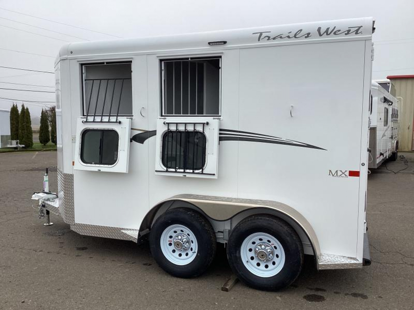 New 2025 Trails West Adventure II MX 2 Horse Trailer - Swing Out Saddle Rack