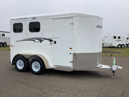 New 2025 Trails West Adventure II MX 2 Horse Trailer - Swing Out Saddle Rack