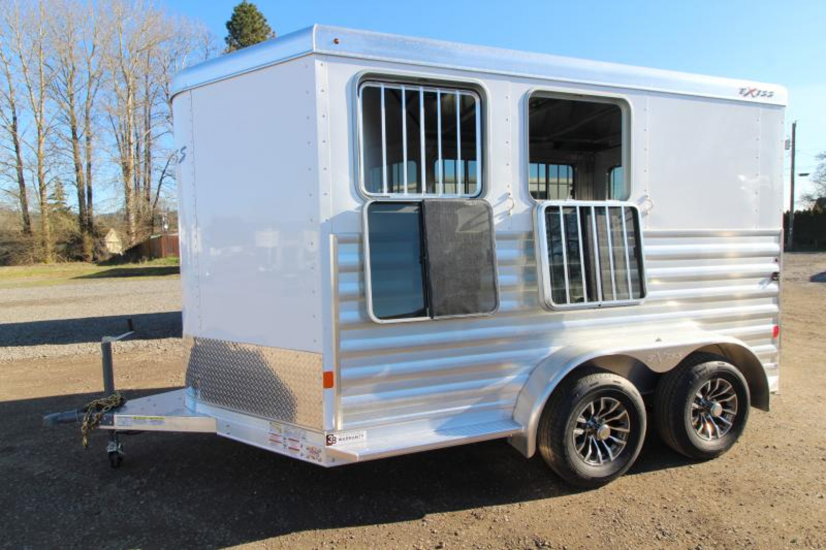 New PRICE DROP!!! -2025 Exiss Trailers Express XT 2 Horse Trailer-Easy Care Flooring- 7'2" Tall- Blanket Bar- Adjustable Saddle Rack-LED Lights- Double Rear Doors