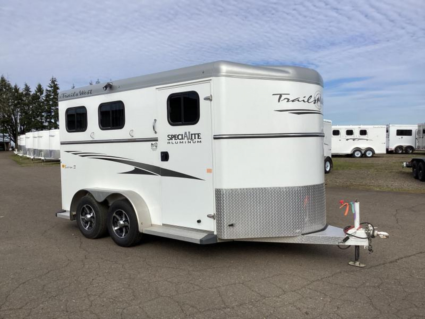 Used 2017 Trails West Sierra 2 Horse Trailer - Insulated Roof- Great Tack Room! - Alum Wheels