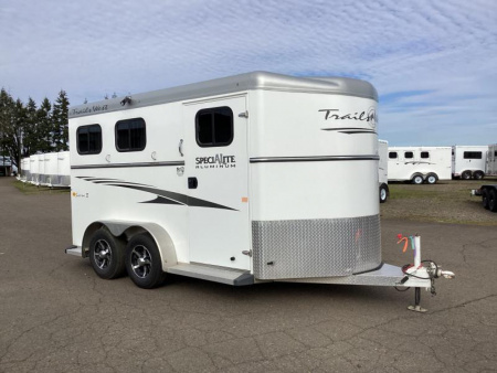 Used 2017 Trails West Sierra 2 Horse Trailer - Insulated Roof- Great Tack Room! - Alum Wheels