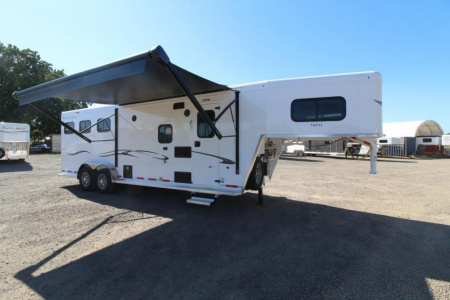 New 2026 Trails West Classic 8x13 Living Quarters 3 Horse Trailer- Folding rear tack- escape door-power awning