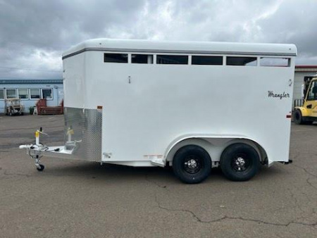 New 2025 Thuro-Bilt Wrangler 2 Horse Trailer-Telescoping Padded Dividers-Swing-Out Saddle Tree- Spare Tire- Extra Divider Catch-