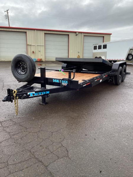 New Price Reduced $1400 2025 Teton 20' split tilt-4' stationary w/16' tilt bed- chain box Tilt Trailer