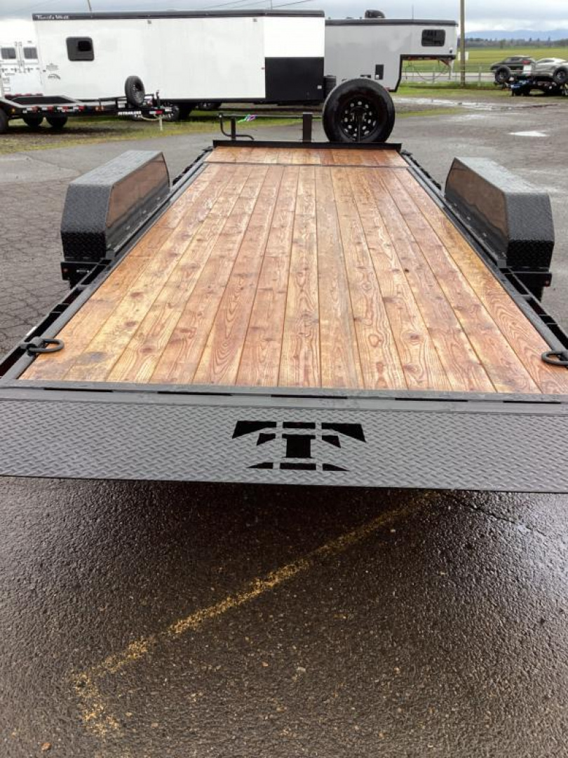 New Price Reduced $1950 -2025 Teton 22' Tilt Deck Trailer- 28' Overall length- 14k- 6' Stationary w/ 16' Gravity Tilt-Chain Box