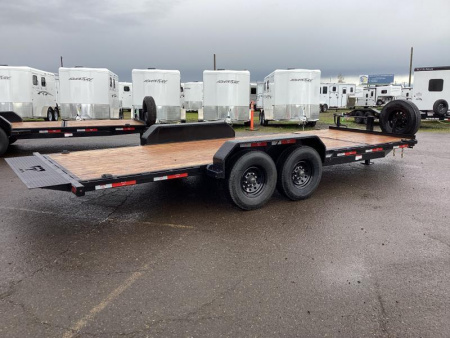 New Price Reduced $900 -2025  Teton 22' Tilt Deck Trailer- 28' Overall length- 14k- 6' Stationary w/ 16' Gravity Tilt-Chain Box