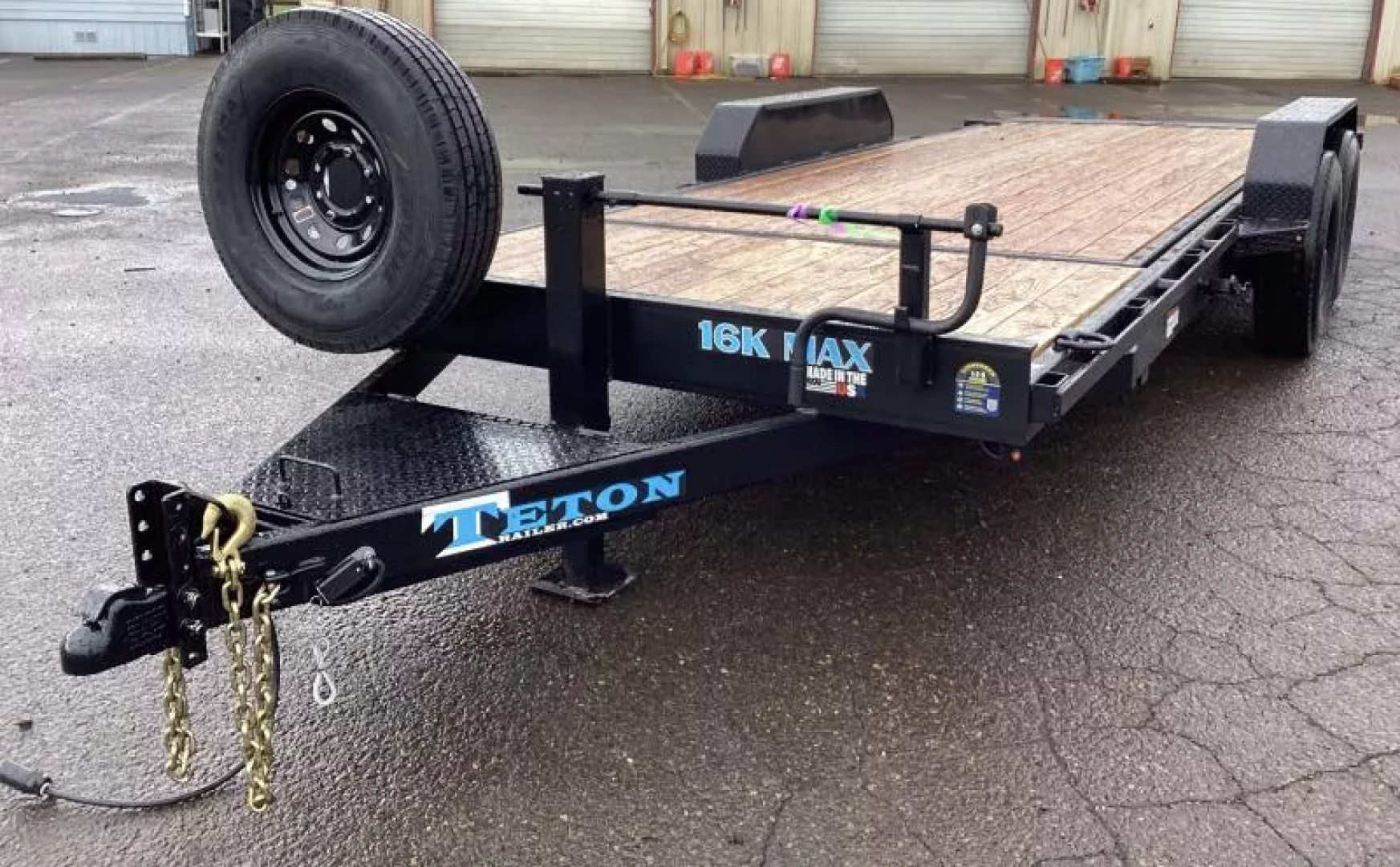 New Price Reduced $2200 2025  20' Teton Tilt Deck Trailer- 28' Overall length- 16k- 4' Stationary w/ 16' Gravity Tilt-Chain Box