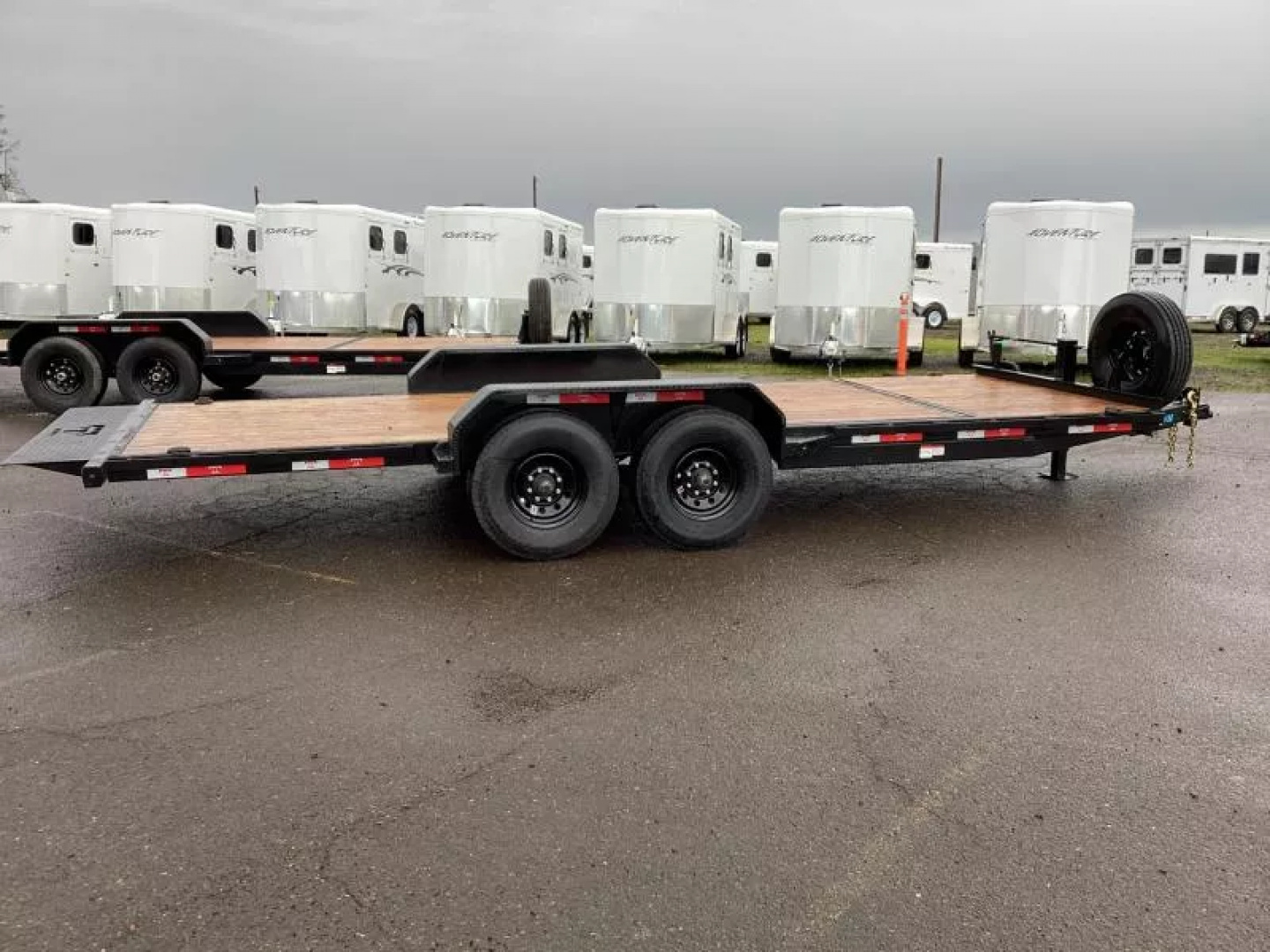 New Price Reduced $2200 2025  20' Teton Tilt Deck Trailer- 28' Overall length- 16k- 4' Stationary w/ 16' Gravity Tilt-Chain Box