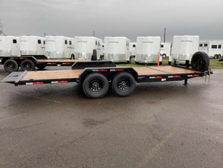 New Price Reduced $2200 2025  20' Teton Tilt Deck Trailer- 28' Overall length- 16k- 4' Stationary w/ 16' Gravity Tilt-Chain Box