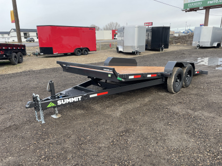 New 2026 Summit Cascade 7x18 14k Full Tilt Deck Equipment Trailer With Chain Tray