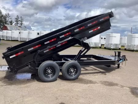 New PRICE REDUCED $2250! 2025 Teton Trailer  Dump Trailer 14' long x 82'' wide-14k- Scissor lift- XL chain box-tarp system!