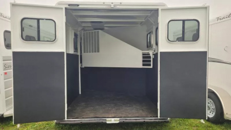 New 2026 Trails West Adventure MX II 2 Horse Trailer - Swing out saddle rack